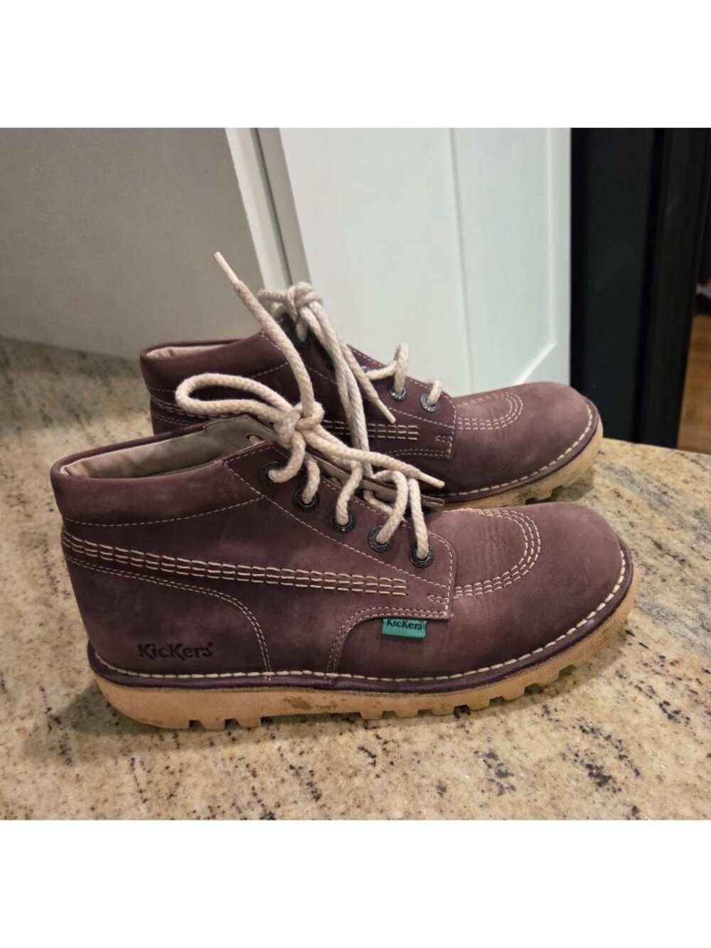 Kickers Kick Hi Purple Nubuck Leather Ankle Womwns Shoes Size EU 39 UK 6